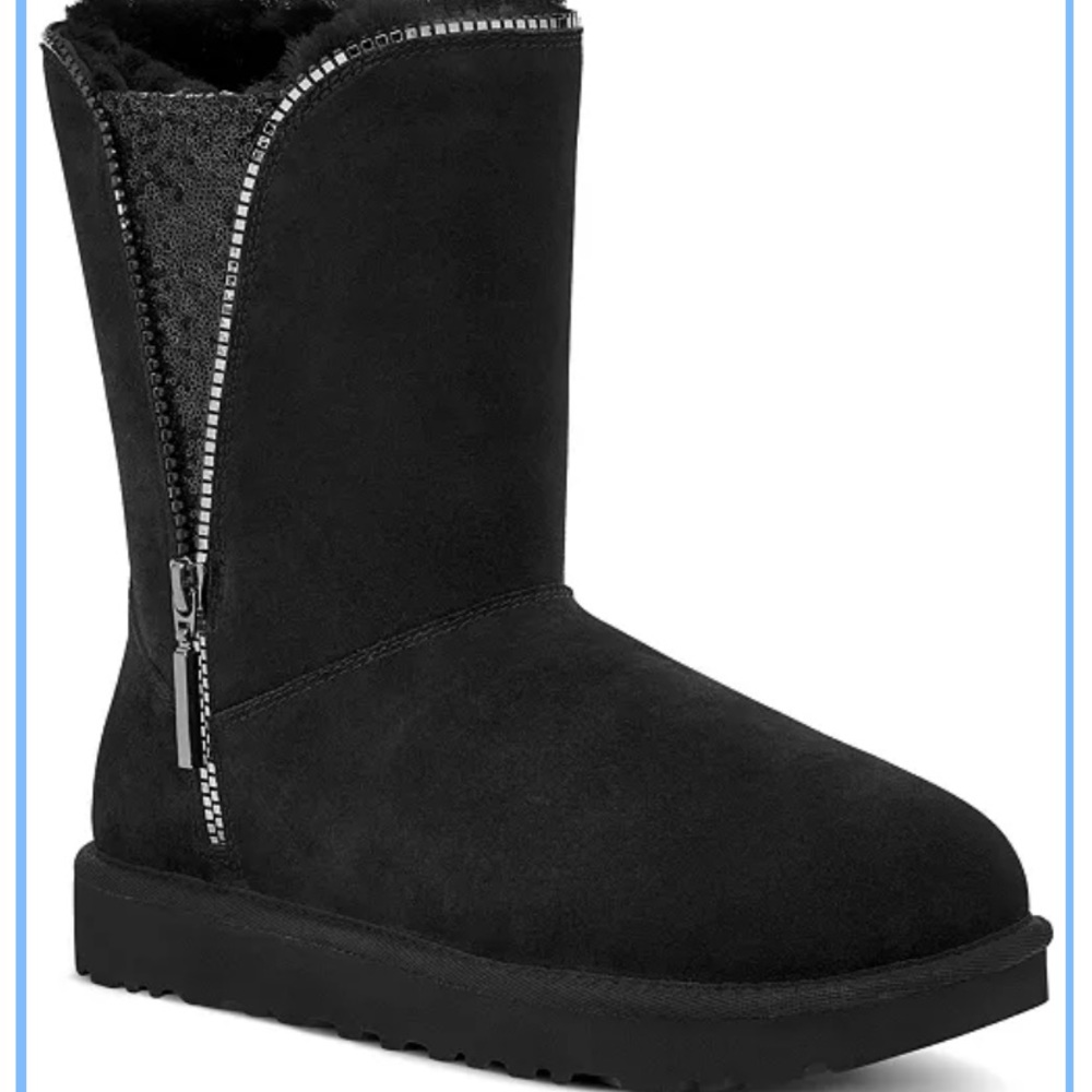 Ugh sequin zipper black 7